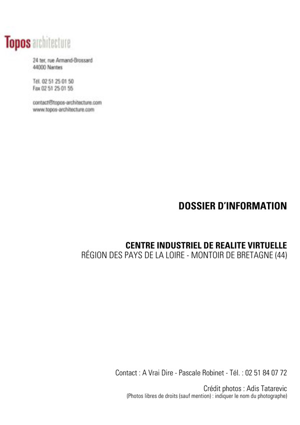 Dossier d'informations Topos Architecture